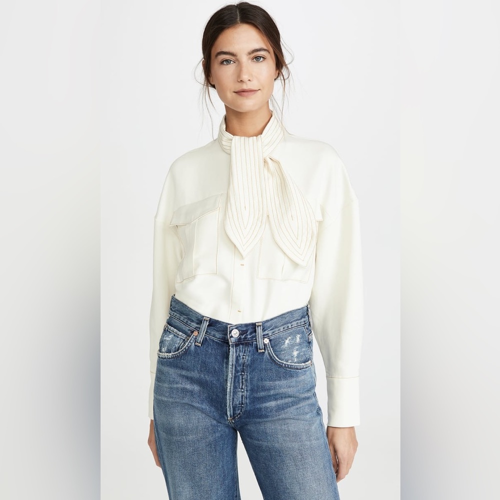 C/Meo Collective Explanatory Shirt, BNWT, ivory, size M / medium